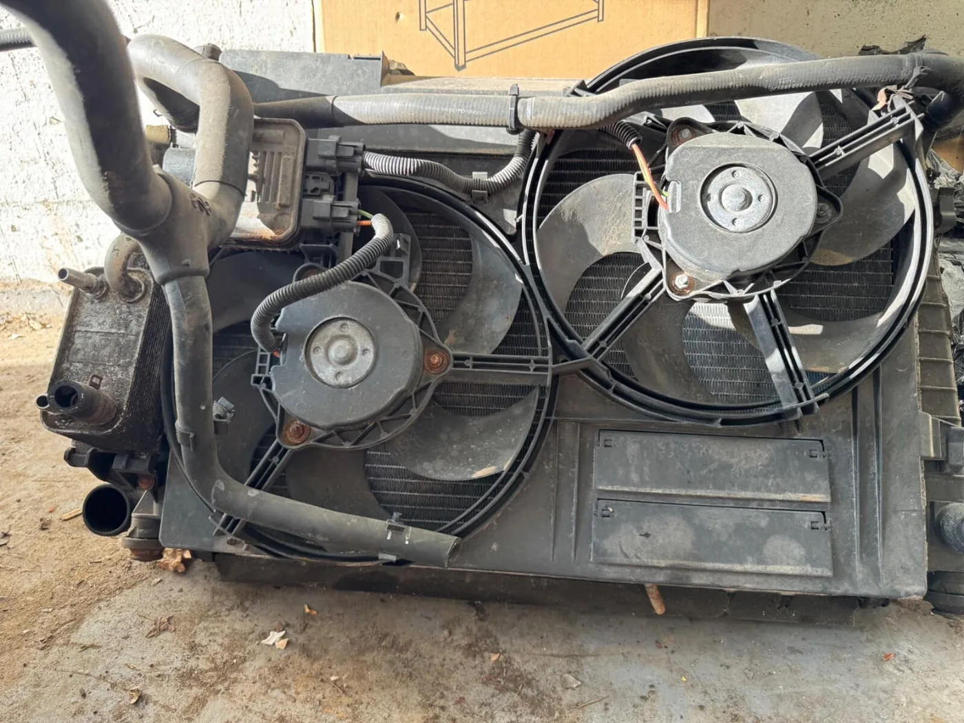 Jaguar X-Type 2.2d Auto Radiator Pack (Coolant+AC Radiators, Fans, Oil Cooler), photo 1